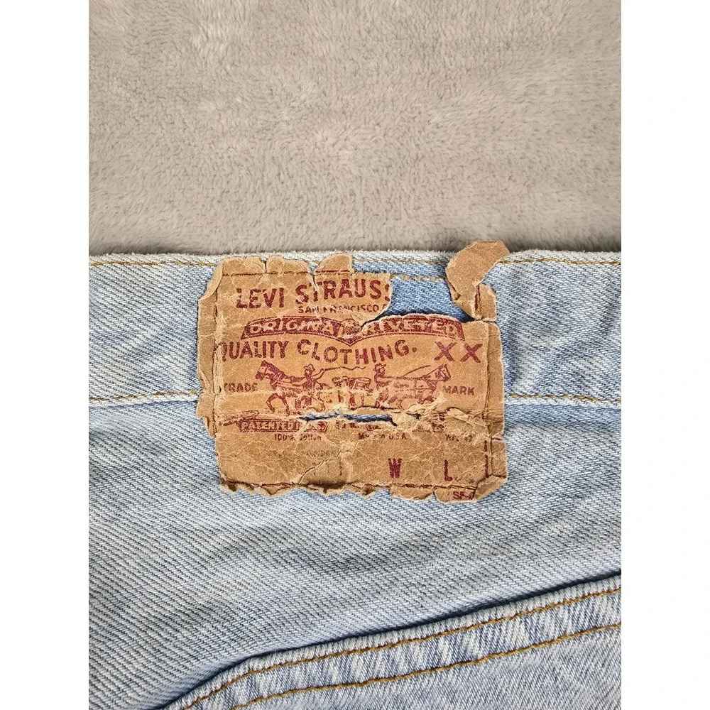 Vintage Levi's 501 Button Fly Jeans Mens 36x32 Fit 34x31 Blue Made In USA 80s